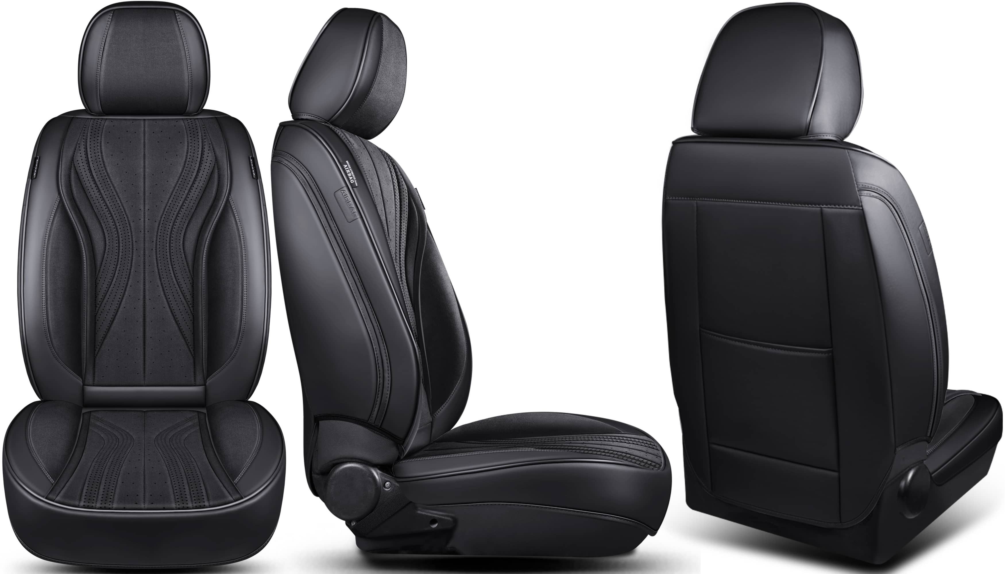 BREMER SITZBEZÜGE Autositzbezug für Skoda Octavia 4 Bj ab 2020 (M3), Set, Schonbezüge Sitzbezüge Fahrer und Beifahrer, in Schwarz