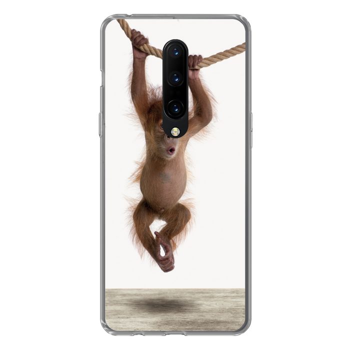 MuchoWow Handyhülle Affe - Tiere - Kinder - Orang Utan - Jungen - Mädchen Phone Case Handyhülle OnePlus 7 Pro Silikon Schutzhülle