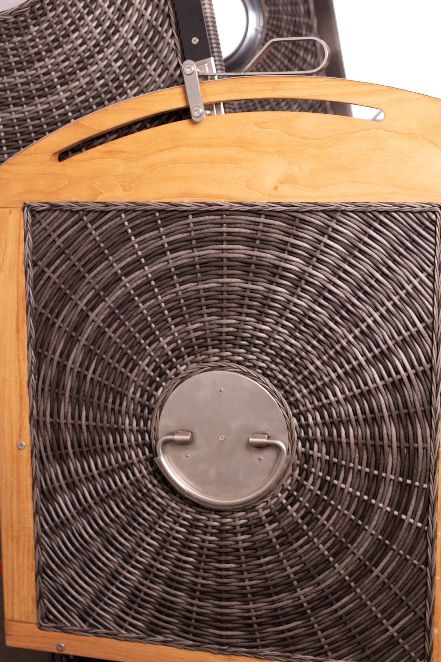 deVries PURE® Strandkorb deVries PURE® Sailor XL - PE stone grey - Dessin 235, BxTxH: 135x90x165 cm, Halblieger, Ostsee-Strandkorb, feines Teakholz - inkl. Rückholfeder und Schutzhülle