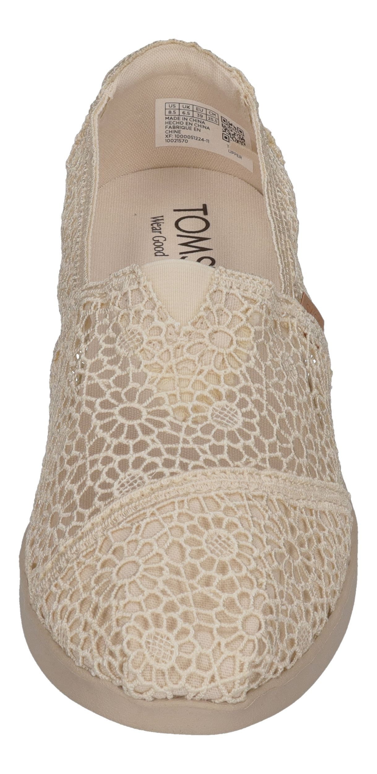 TOMS ALPARGATA PLUS Espadrille Natural Moroccan Crochet