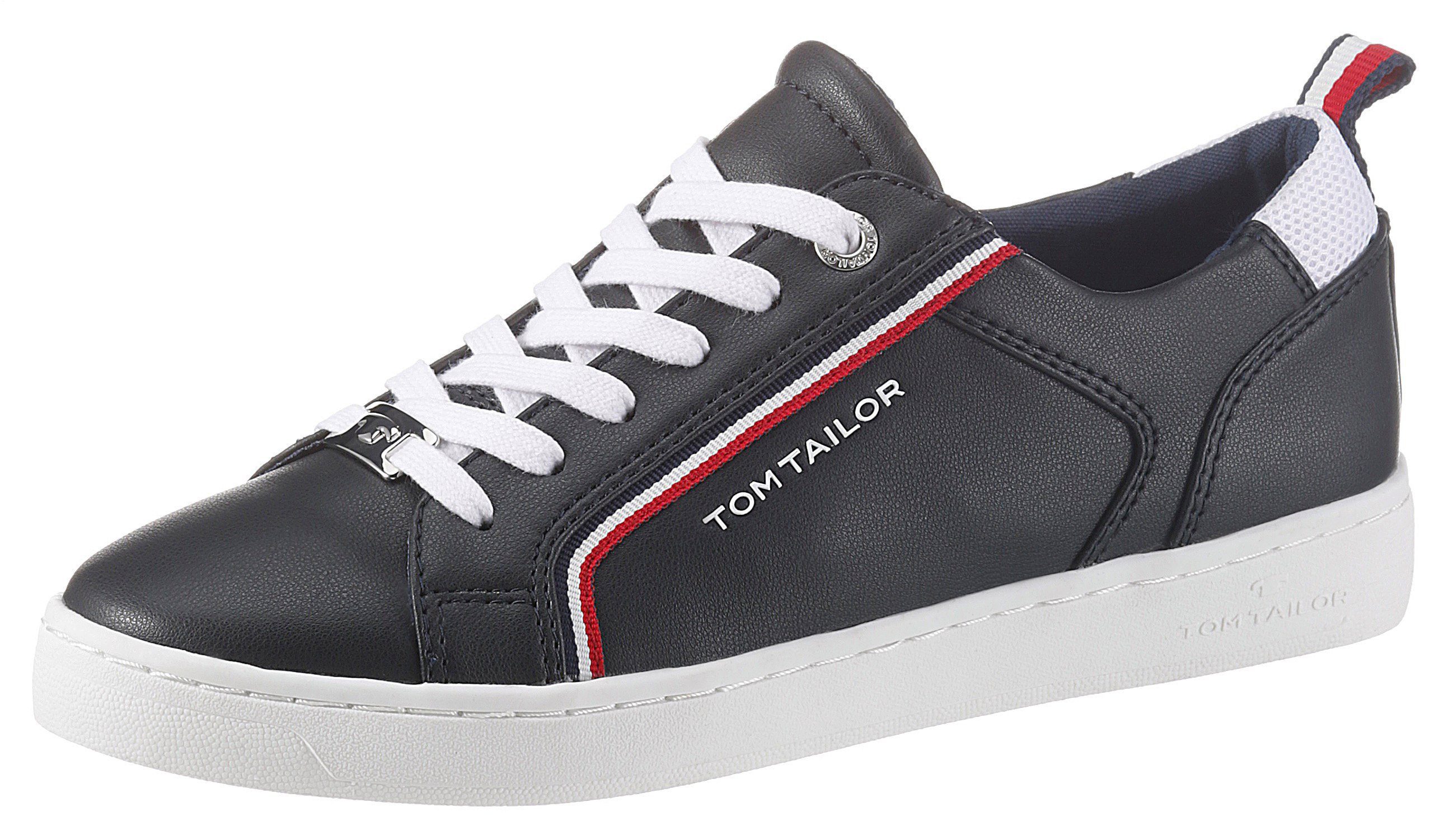 TOM TAILOR Sneaker mit Textilbesätzen, Sneaker mit gestreifter Anziehlasche  online kaufen | OTTO
