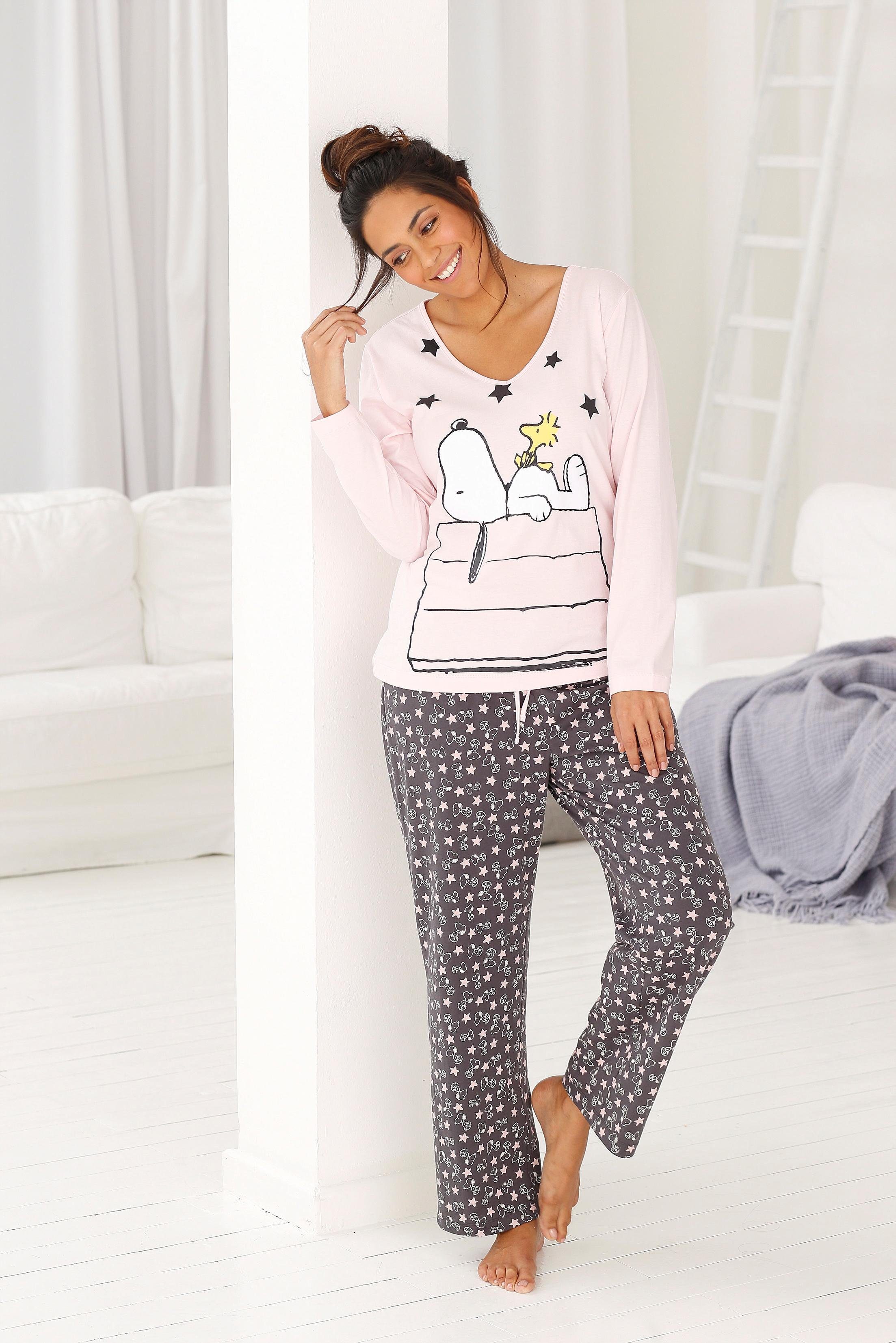 PEANUTS Pyjama 1 langer niedlichen in tlg., Form Snoopy-Design im (2 Stück)