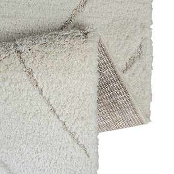 Teppich 3D-Teppich mit skandinavischem Flair in Weiß, Creme-beige, TeppichHome24, rechteckig, Höhe: 30 mm