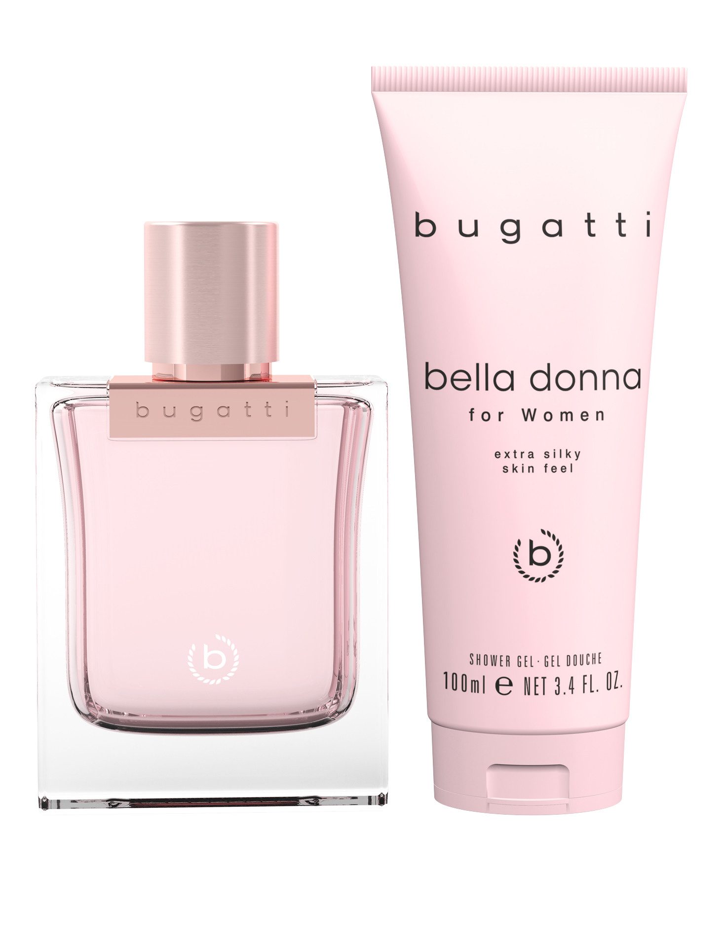 bugatti Duft-Set BELLA DONNA, 3-tlg., Kulturbeutel Set 60ml EdP + 100ml Shower Gel