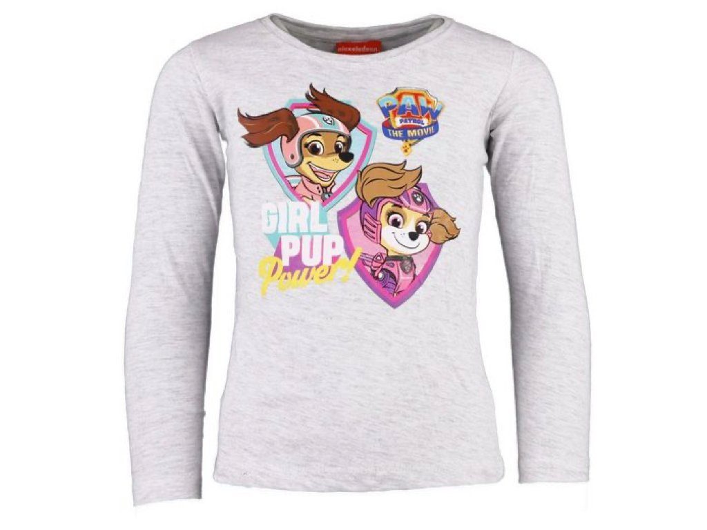 PAW PATROL Langarmshirt Paw Patrol Mädchen Langarmshirt grau