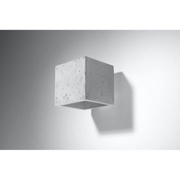 SOLLUX lighting Wandleuchte »Wandlampe Wandleuchte QUAD beton, 1x G9, ca. 10x12x10 cm«