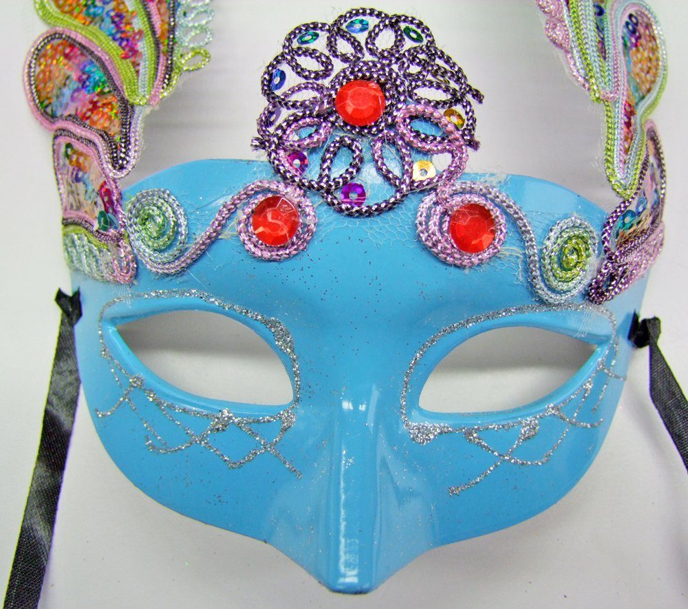 Das Kostümland Verkleidungsmaske Augenmaske Florenz mit bunten Pailletten T günstig online kaufen
