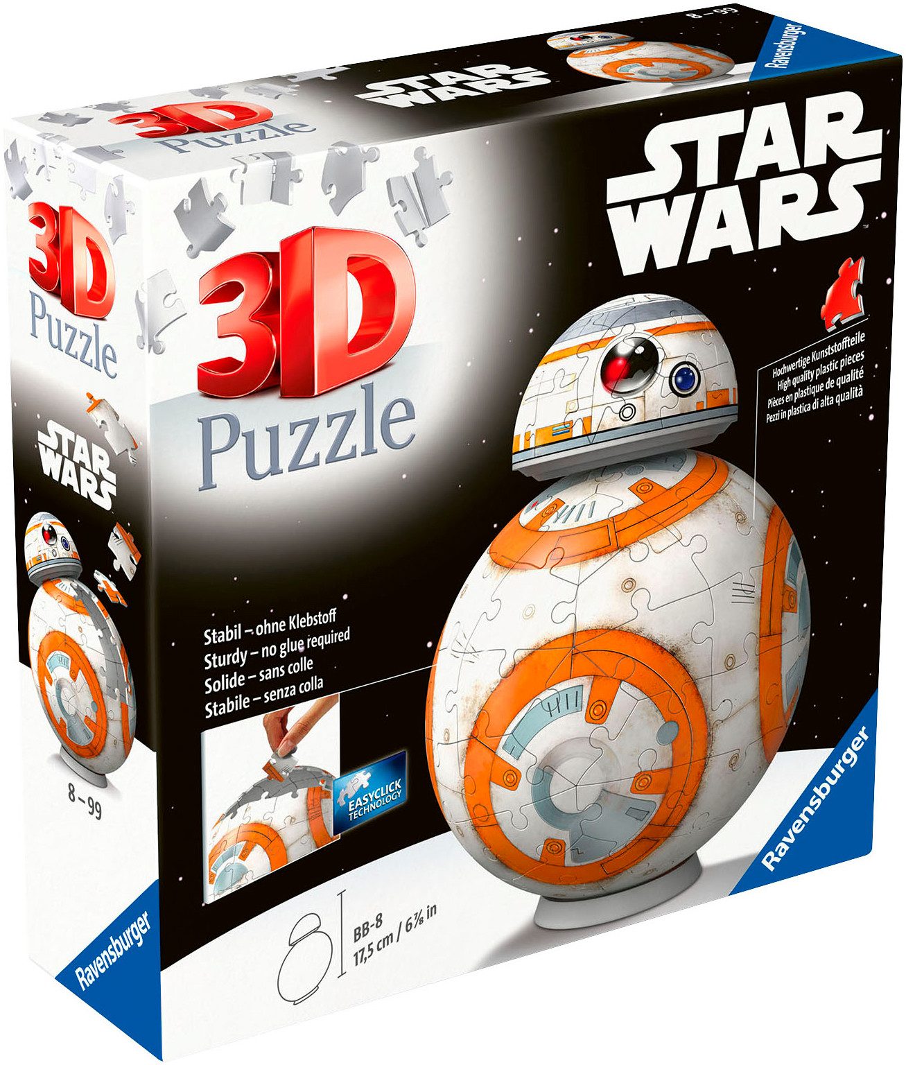 Ravensburger 3D-Puzzle Star Wars BB-8, 99 Puzzleteile, Made in Europe günstig online kaufen