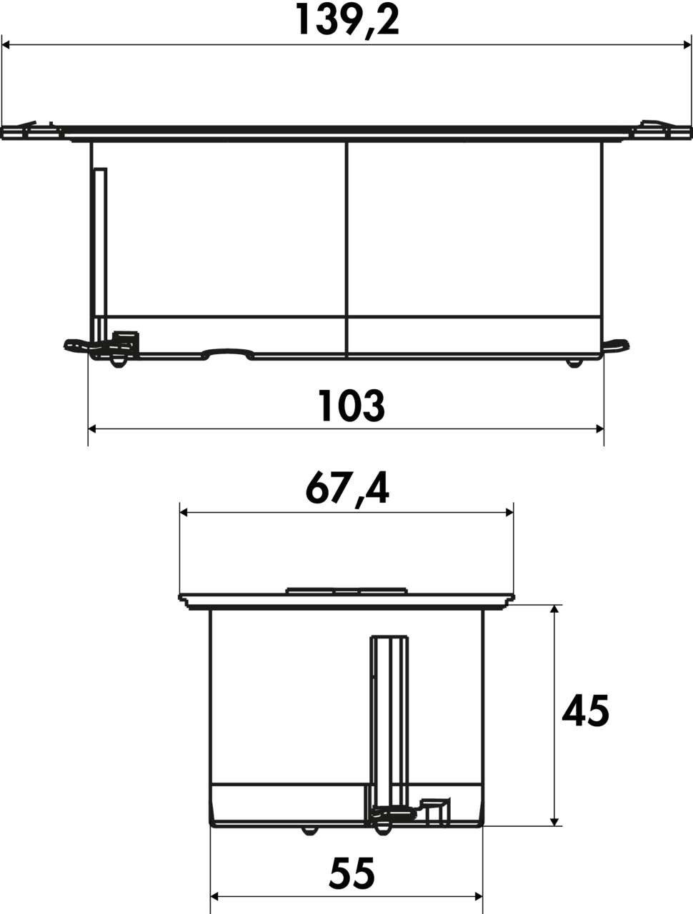 Bachmann GmbH Due Doppelsteckdose mit Schukosteckdosen, edelstahlfarbig 7053067 Mehrfachsteckdose