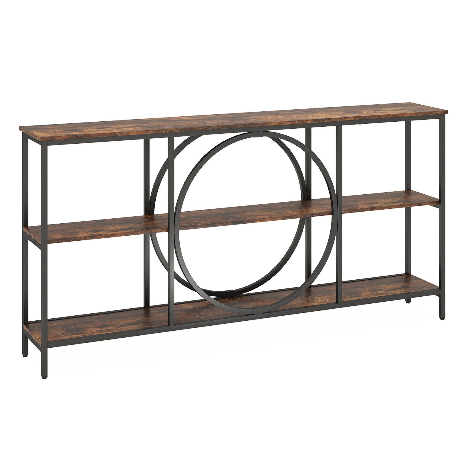 COSTWAY Konsolentisch, 180cm, schmal, 3 Ebenen günstig online kaufen