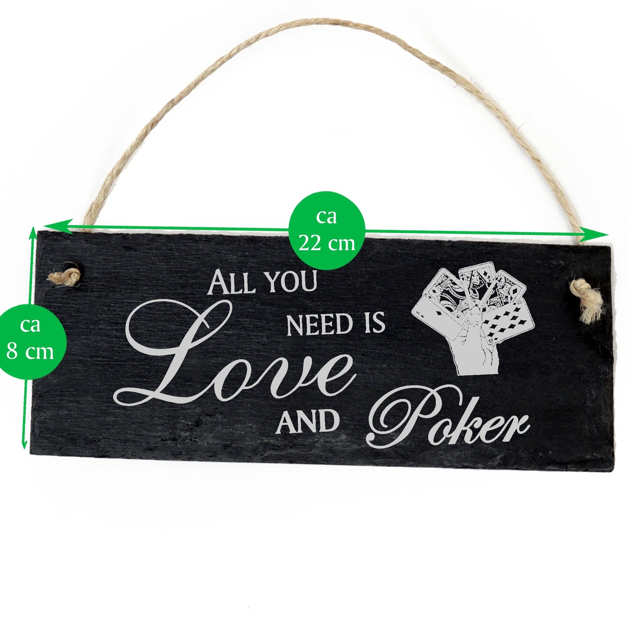 Dekolando Hängedekoration Poker you is Poker All need 22x8cm Love and
