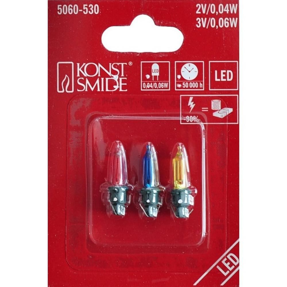 KONSTSMIDE Lichterkette 5060-530 LED Ersatzbirnen für Außenlichterkette 40-200er bunt 3V 0,06W