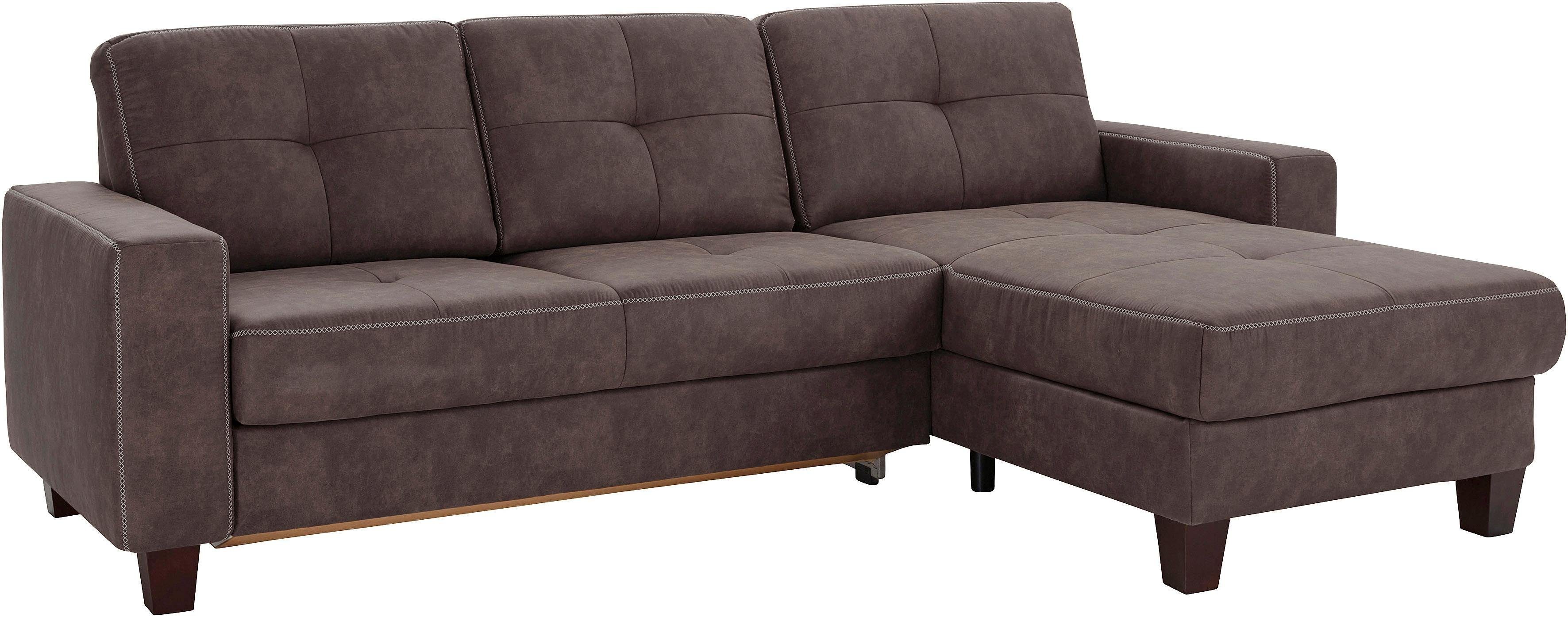 Places of Style Ecksofa "Varese L-Form", wahlweise mit Bettfunktion und Vor günstig online kaufen