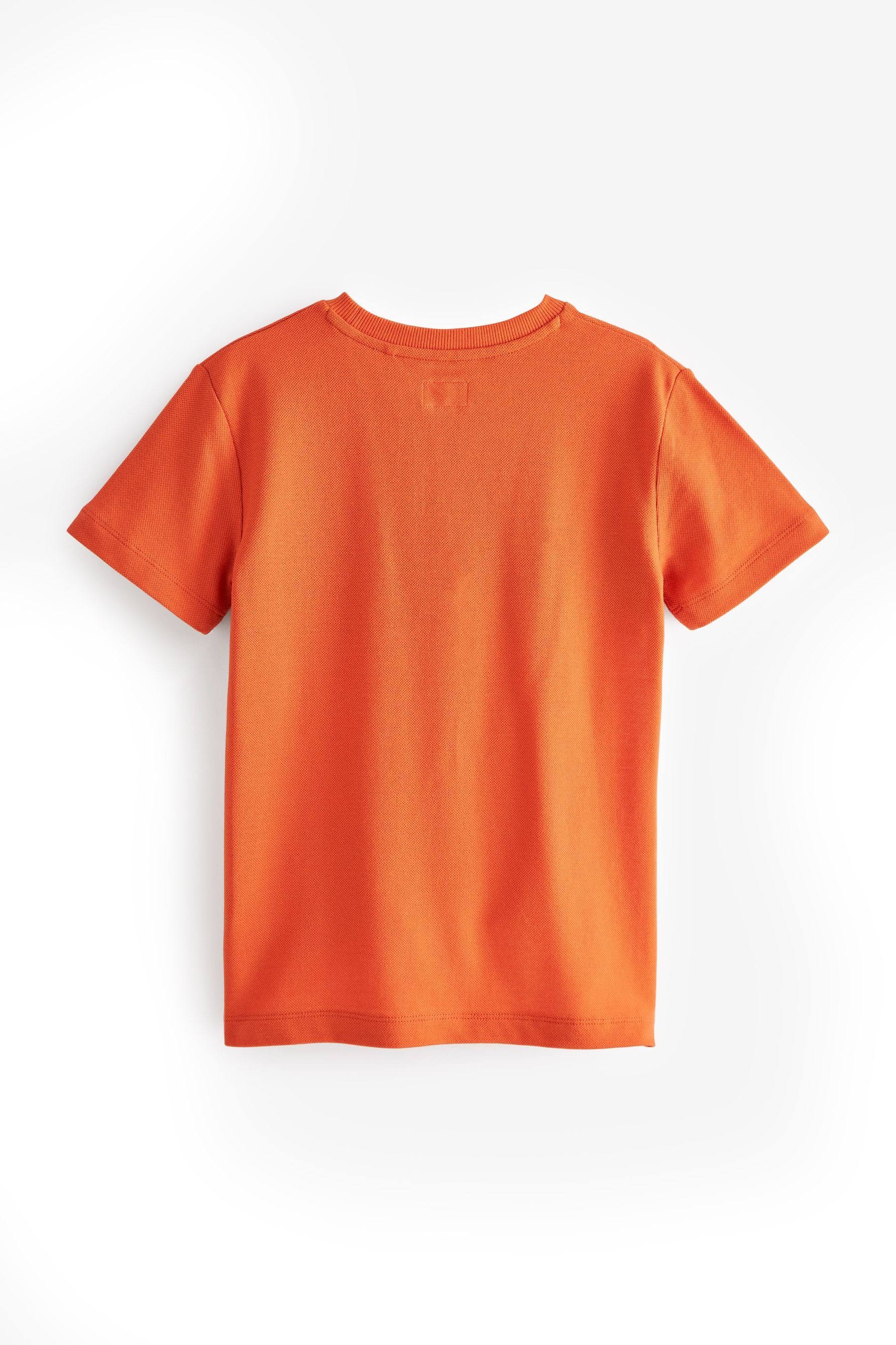 Blockfarben Orange/White T-Shirt Next T-Shirt in (1-tlg)