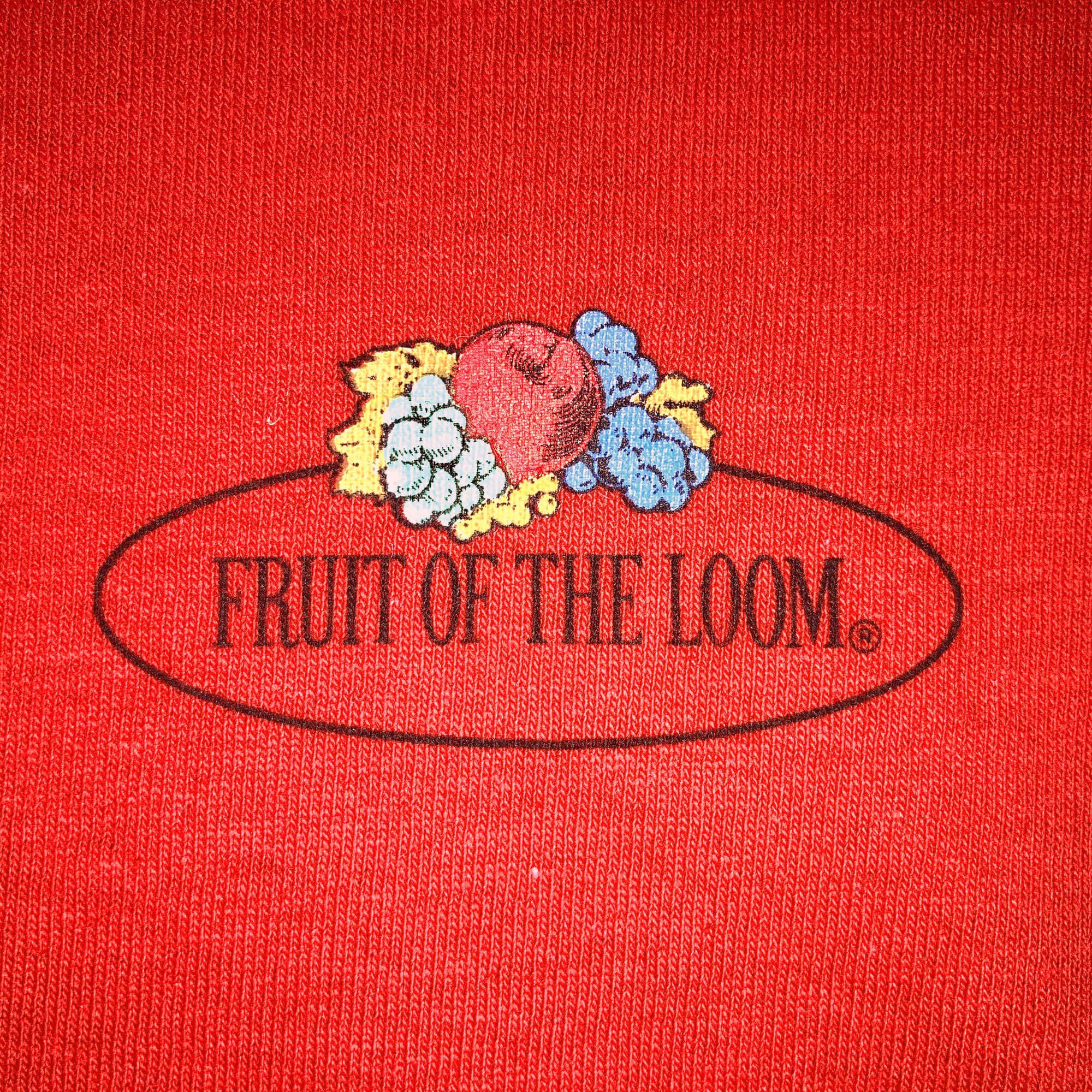 T Vintage-Logo Rundhalsshirt Fruit the of mit 40) (rot Valueweight Loom Rot