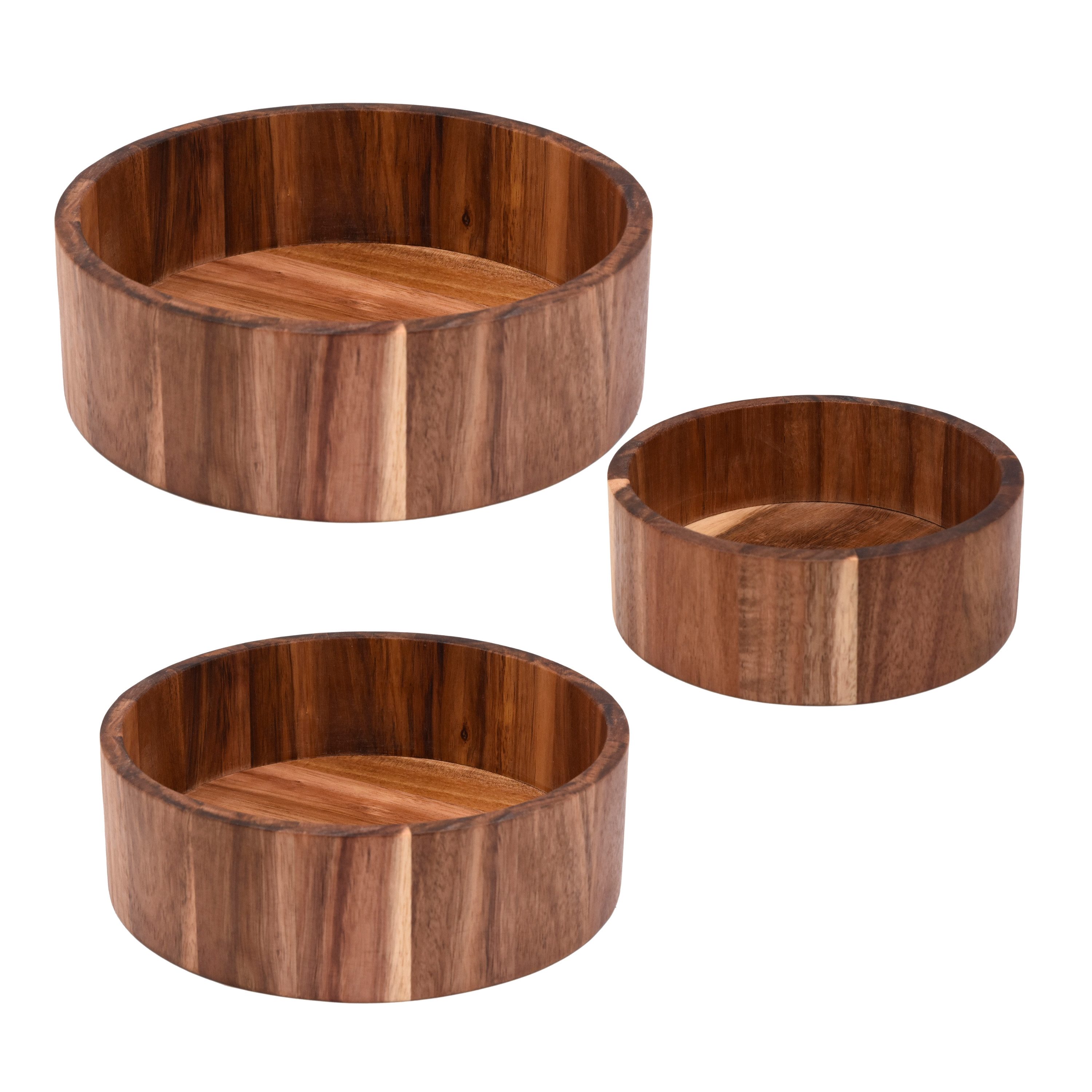 Zoha Dekoschale Akazie Flat Bowl – Dekoschale aus Akazienholz (1 St), hochwertiges Akazienholz