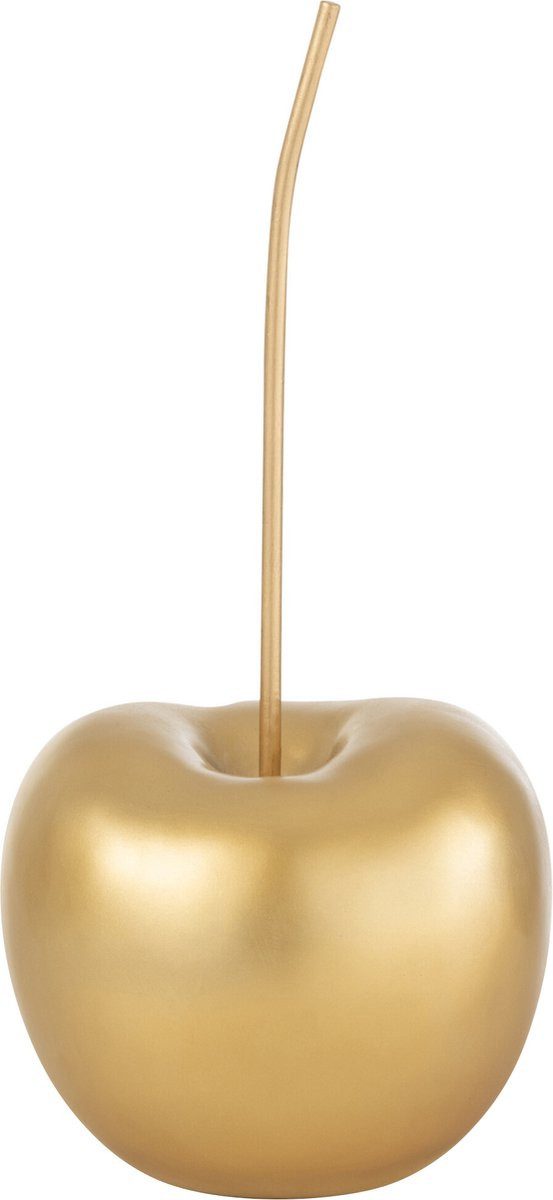 J-line Wabendekoration Kers Dekor Polyresin Gold klein, Stehend, rund, goldfarbene Oberfläche