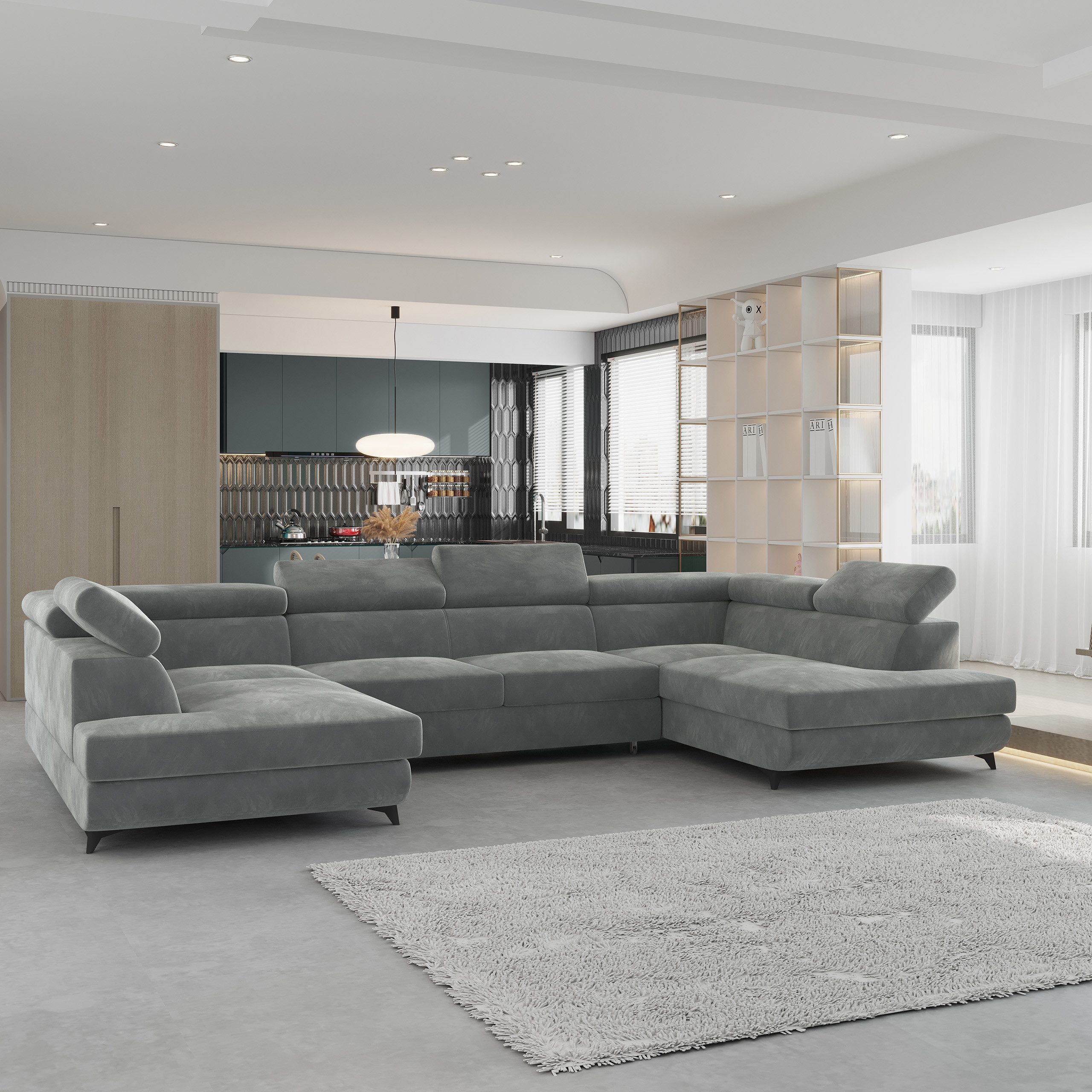 Masseno Ecksofa VINTESSA mit Schlaffunktion U-Form, günstig online kaufen