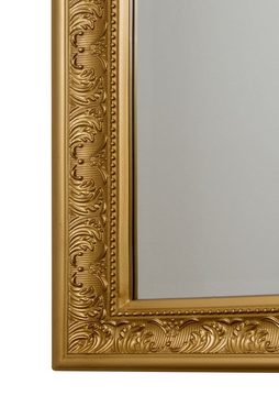 elbmöbel Wandspiegel Wandspiegel Spiegel Antik Stil Barock mit Facettenschliff - Ankleidespiegel Ganzkörperspiegel, Wandspiegel: 62x82x7 cm gold antik Holzrahmen barock