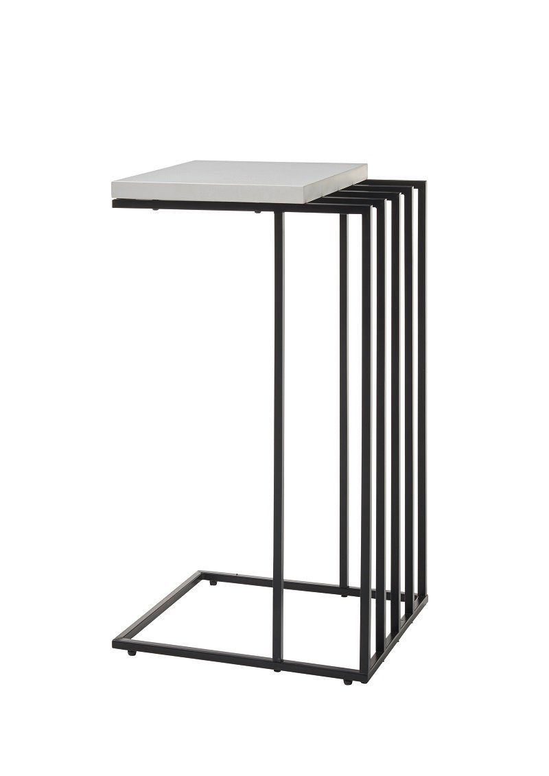 MCA furniture Couchtisch Beistelltisch Juba, 40x35, weiß matt / schwarz (no-Set), Breite 40 cm,Tischplatte aus MDF