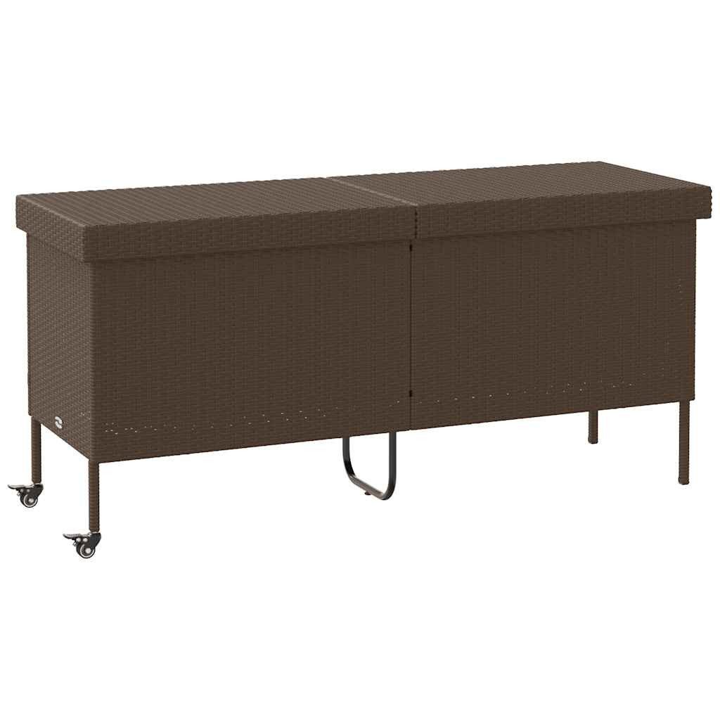 vidaXL Gartenbox Gartentruhe mit Rollen Braun günstig online kaufen