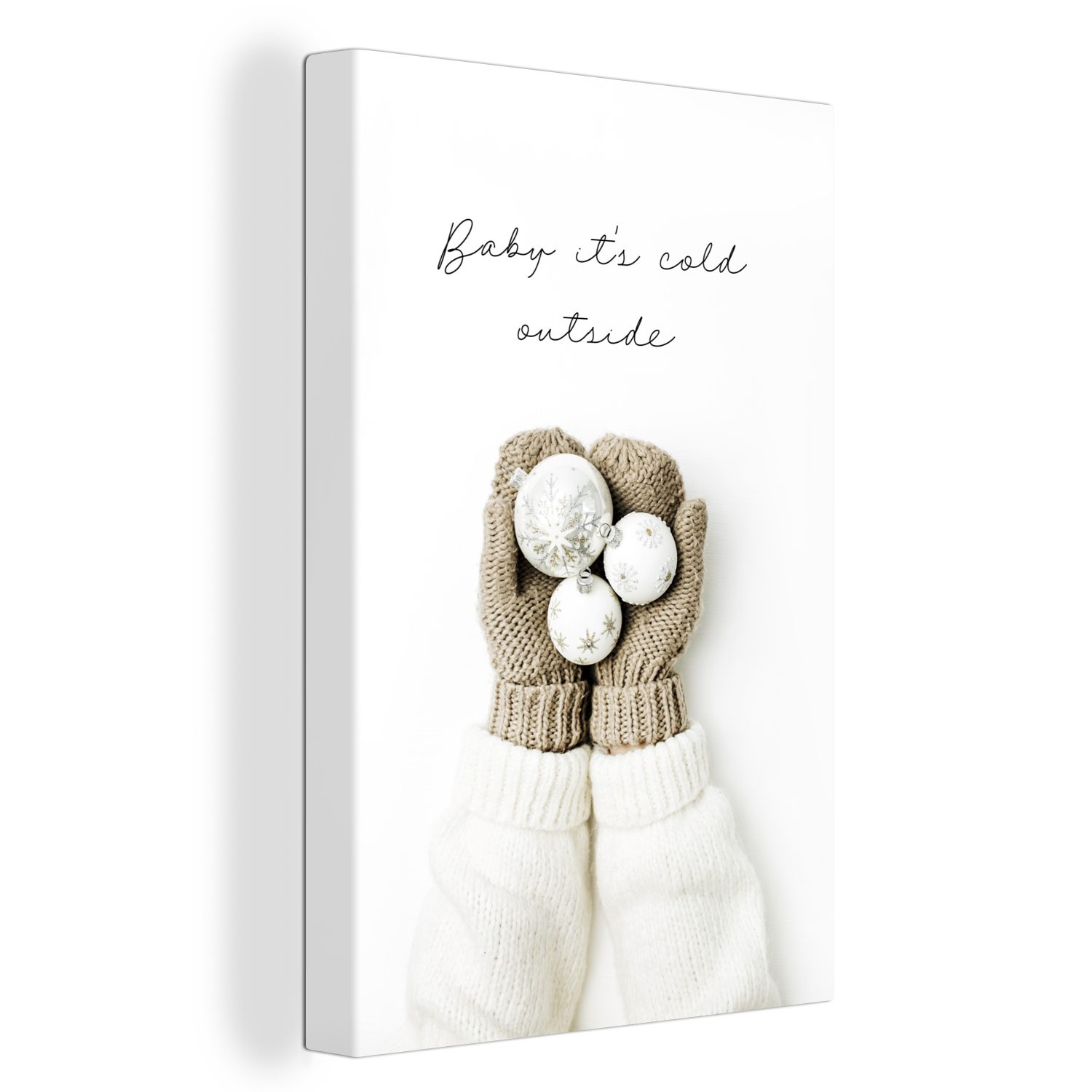 OneMillionCanvasses® Leinwandbild Winter - Handschuhe - günstig online kaufen