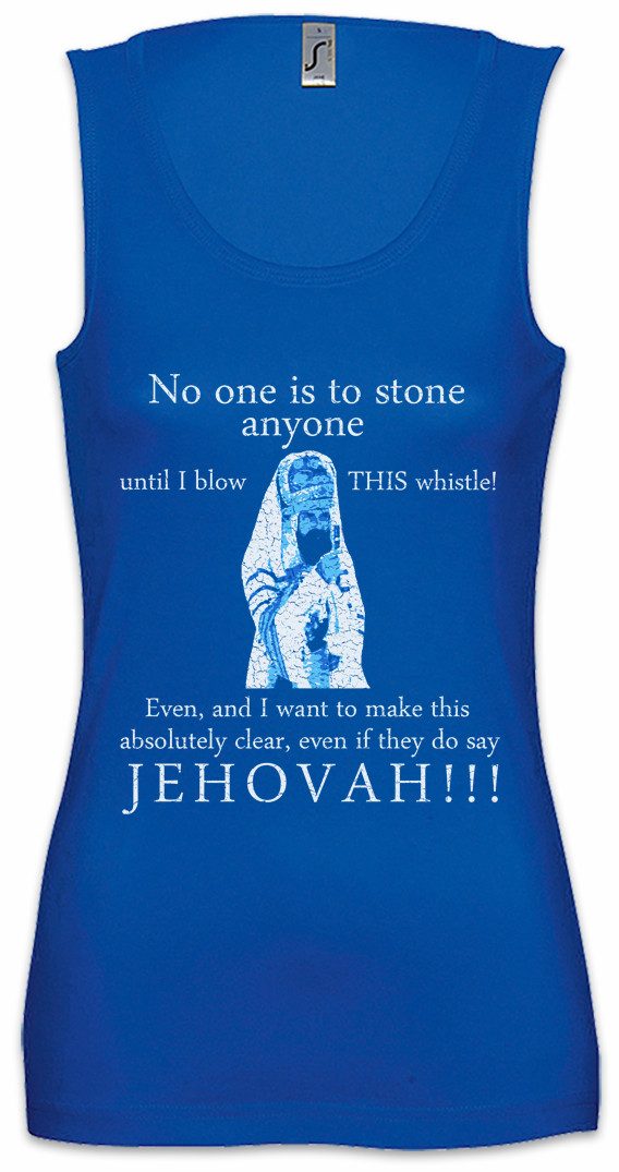 Tanktop Jehovah Ärmelloses Damen T-Shirt Monty Des Brian Das Leben Python Life