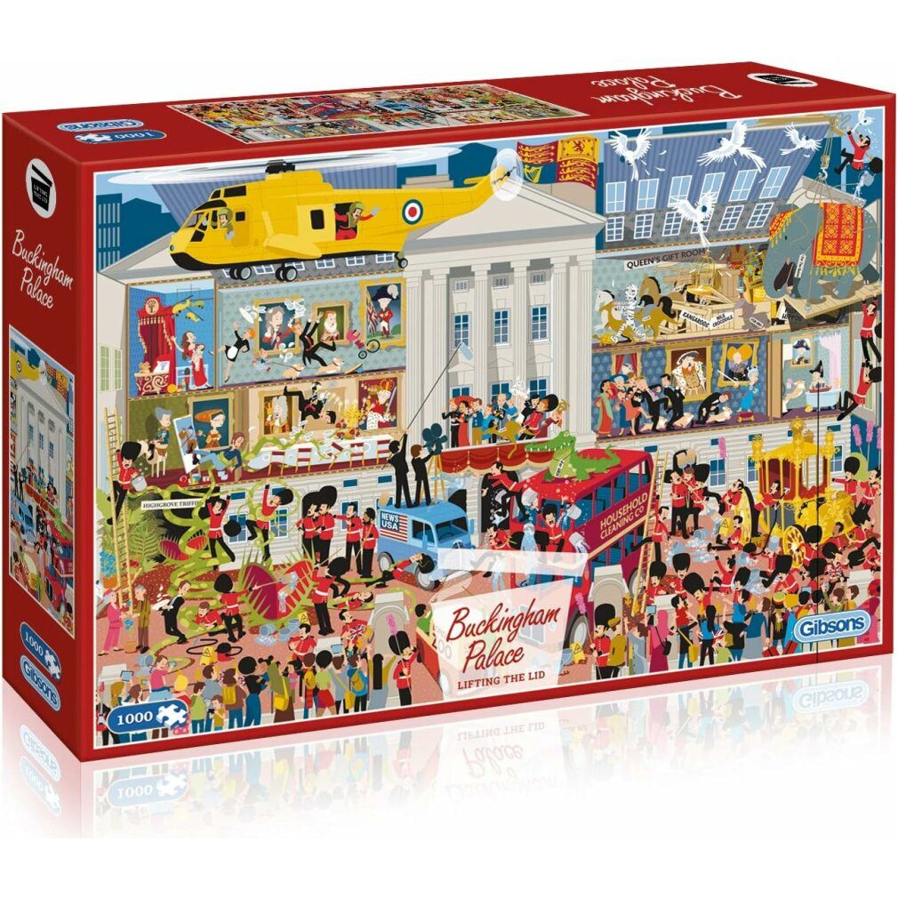 GIBSONS Puzzle Puzzle Buckingham Palace - Unter dem Deckel 1000 Teile, Puzzleteile