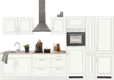 HELD MÖBEL Küchenzeile Stockholm, Breite 360 cm, mit hochwertigen MDF Fronten im Landhaus-Stil