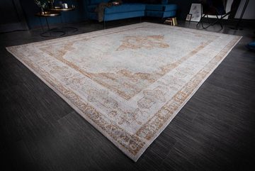 Teppich PURE UNIQUE XXL 350x240cm antik grau, riess-ambiente, rechteckig, Höhe: 10 mm, Boho · orientalisches Muster · Wohnzimmer