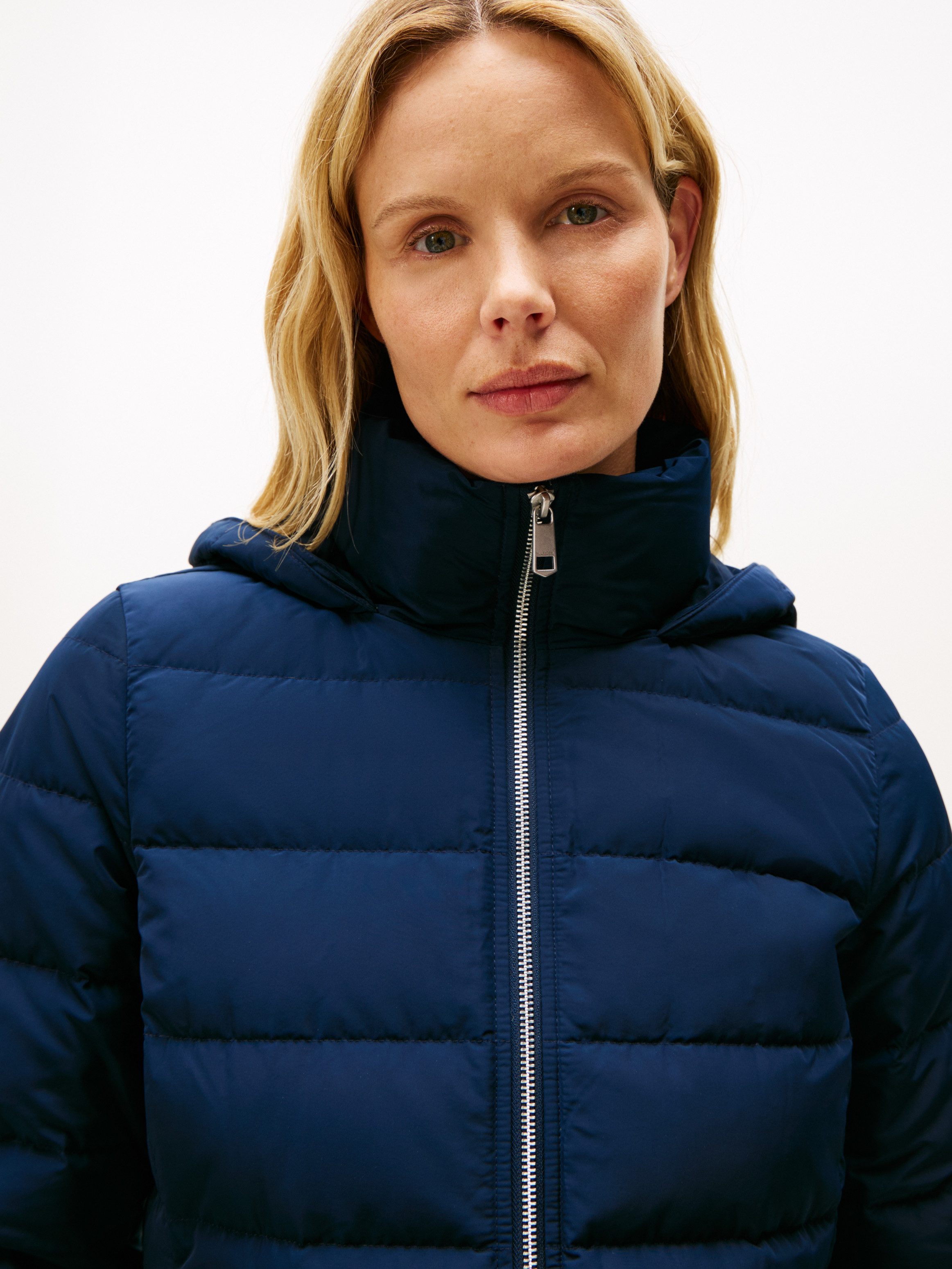 Tommy Hilfiger Steppjacke MW DOWN SLIM JACKET WITH FUR mit Fellimitat