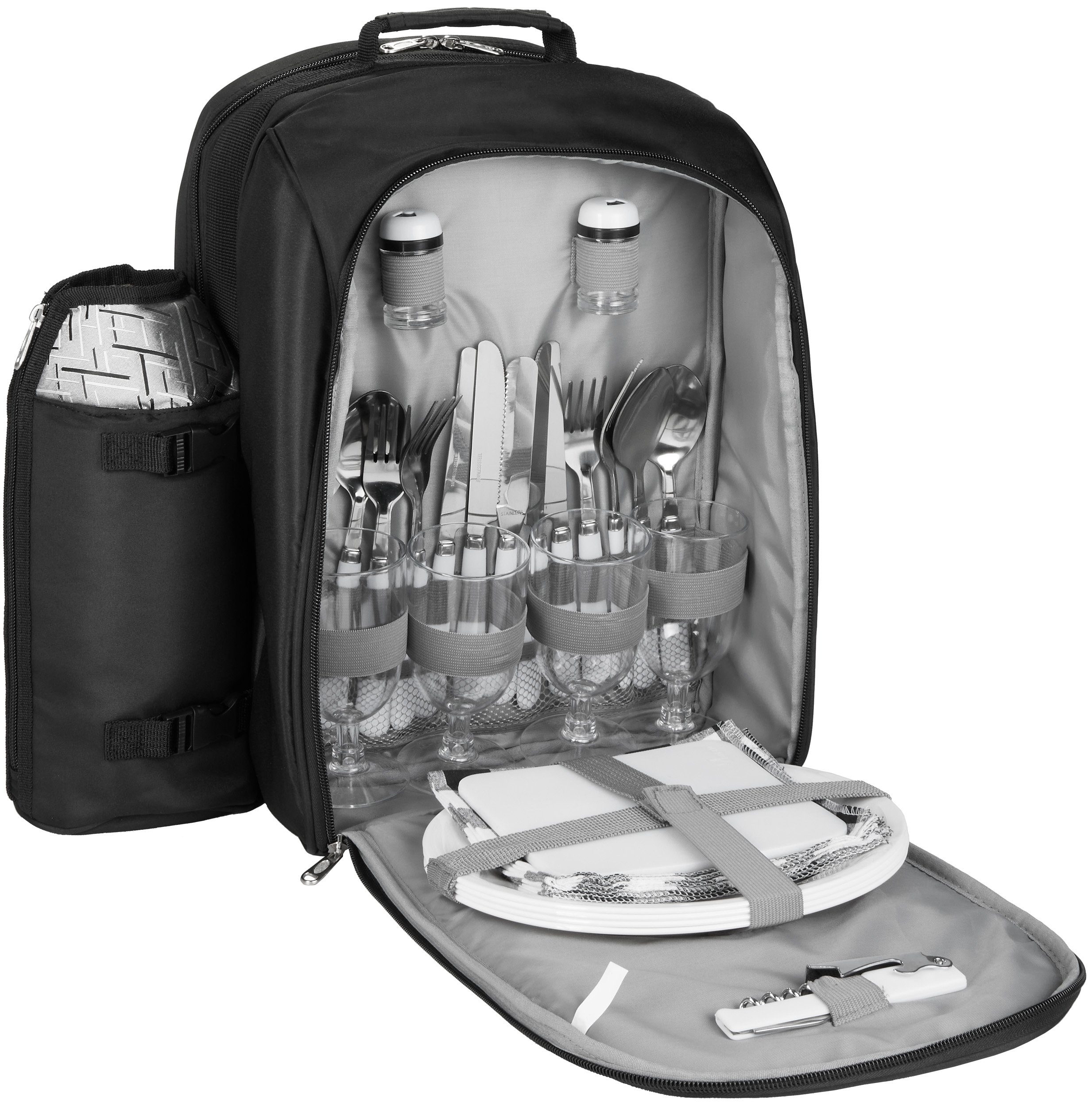 BRUBAKER Freizeitrucksack Picknick-Set für 4 Personen günstig online kaufen