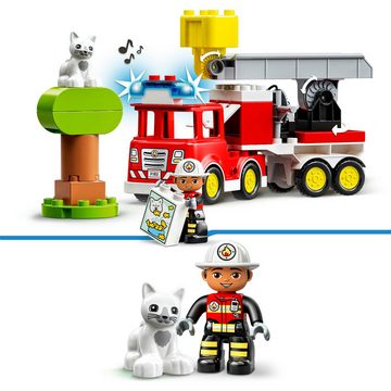 LEGO® Konstruktionsspielsteine Feuerwehrauto (10969), LEGO® DUPLO, (21 St), mit Sirene und Licht; Made in Europe