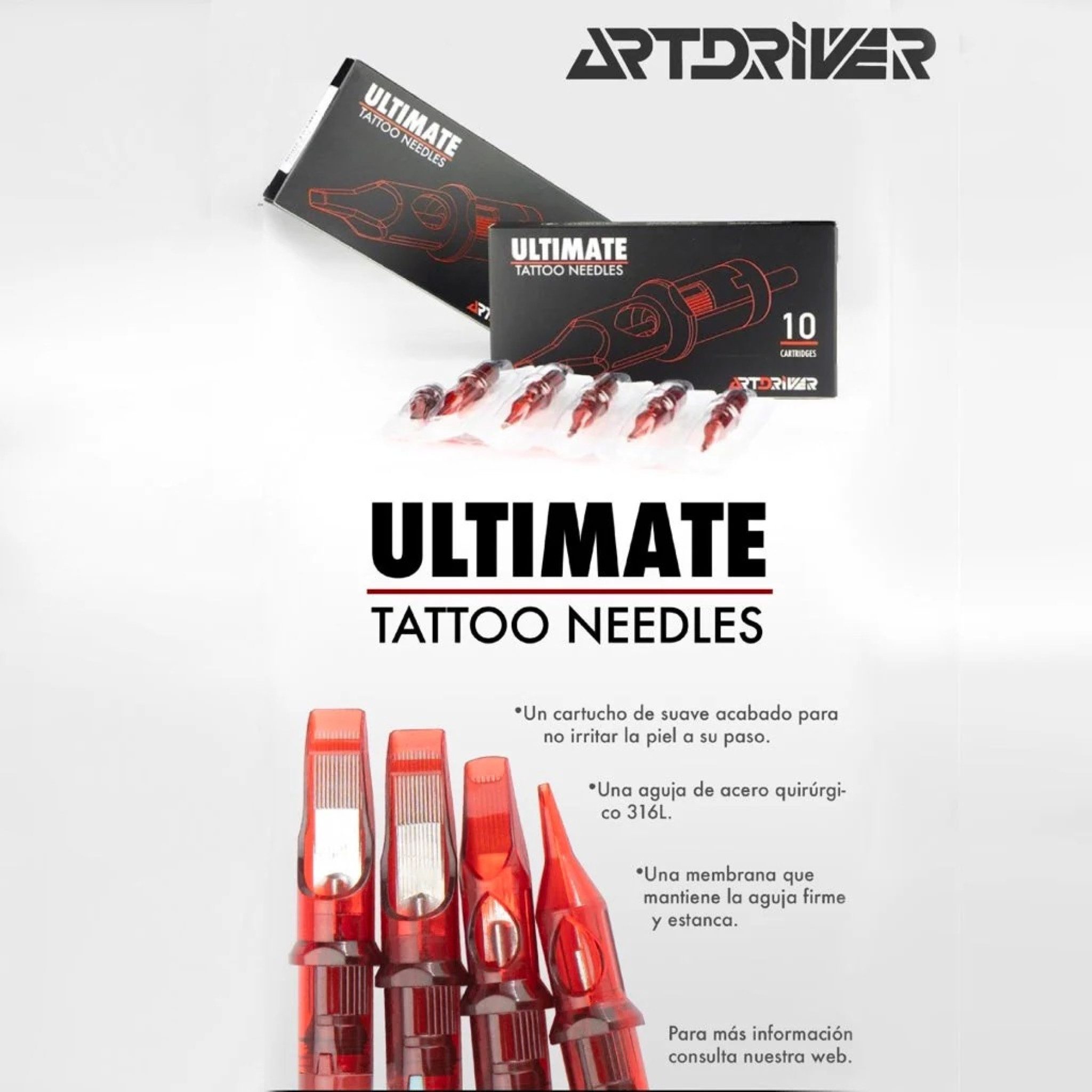 LA CUTE Schmuck-Tattoo Magnum Curved Tattoo Nadeln – Perfekt für Schattierungen & Farbe., 10-tlg., Tattoo-Nadel-Set mit 10 Magnum Curved Cartridges für Profis., Magnum Curved, sterile Verpackung, hochwertige Edelstahl-Nadeln.