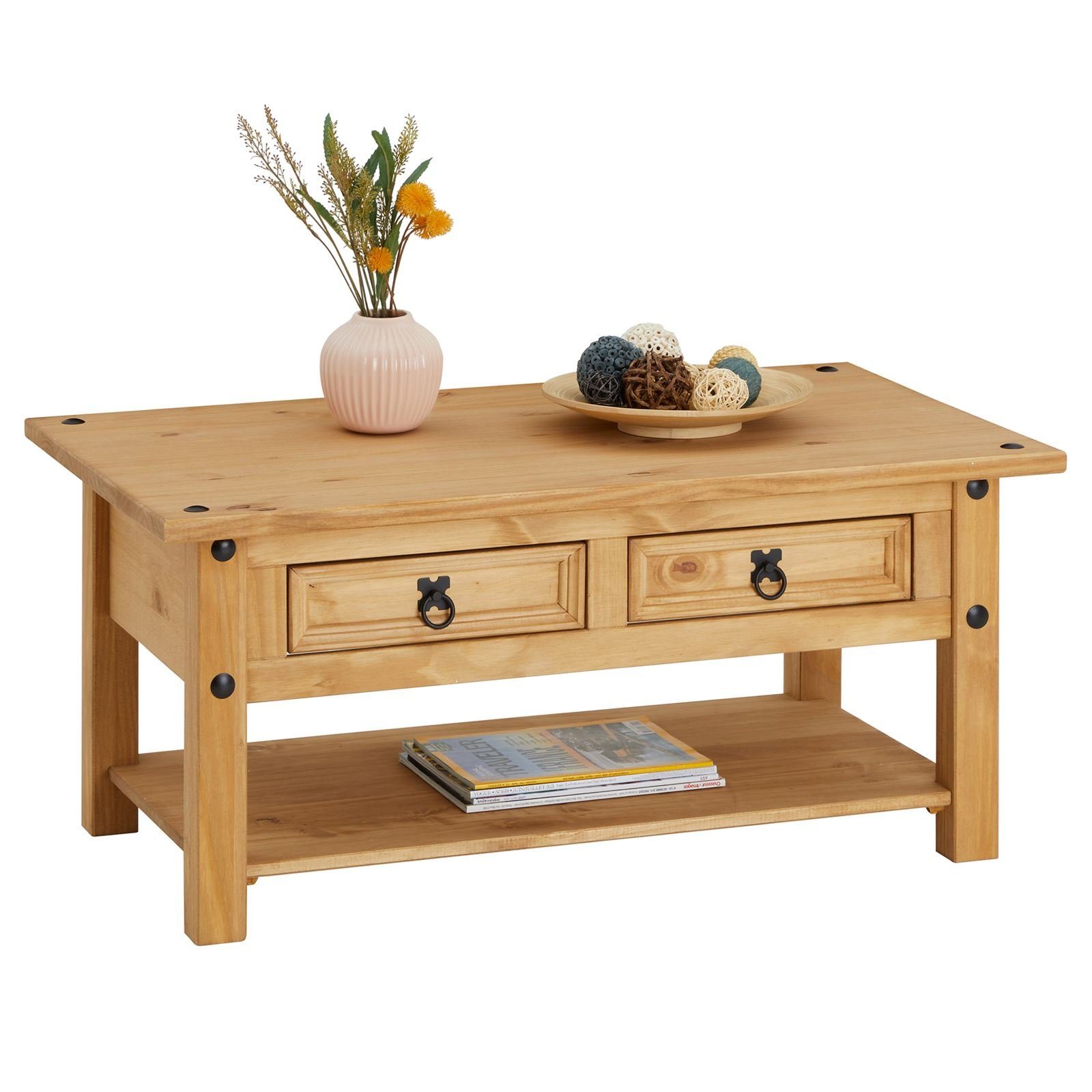 CARO-Möbel Couchtisch SALSA, Wohnzimmertisch 100x60cm, Sofatisch mit Staura günstig online kaufen