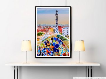 Sinus Art Poster 60x90cm Poster Bild - Park Guell in Barcelona Spanien
