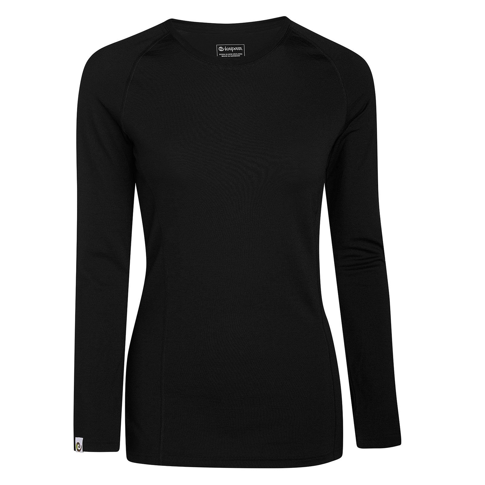 Kaipara - Merino Sportswear Thermounterhemd Merino Damen-Unterhemd Langarm Raglan Slimfit 200g warm (1-St) aus reiner Merinowolle Made in Germany