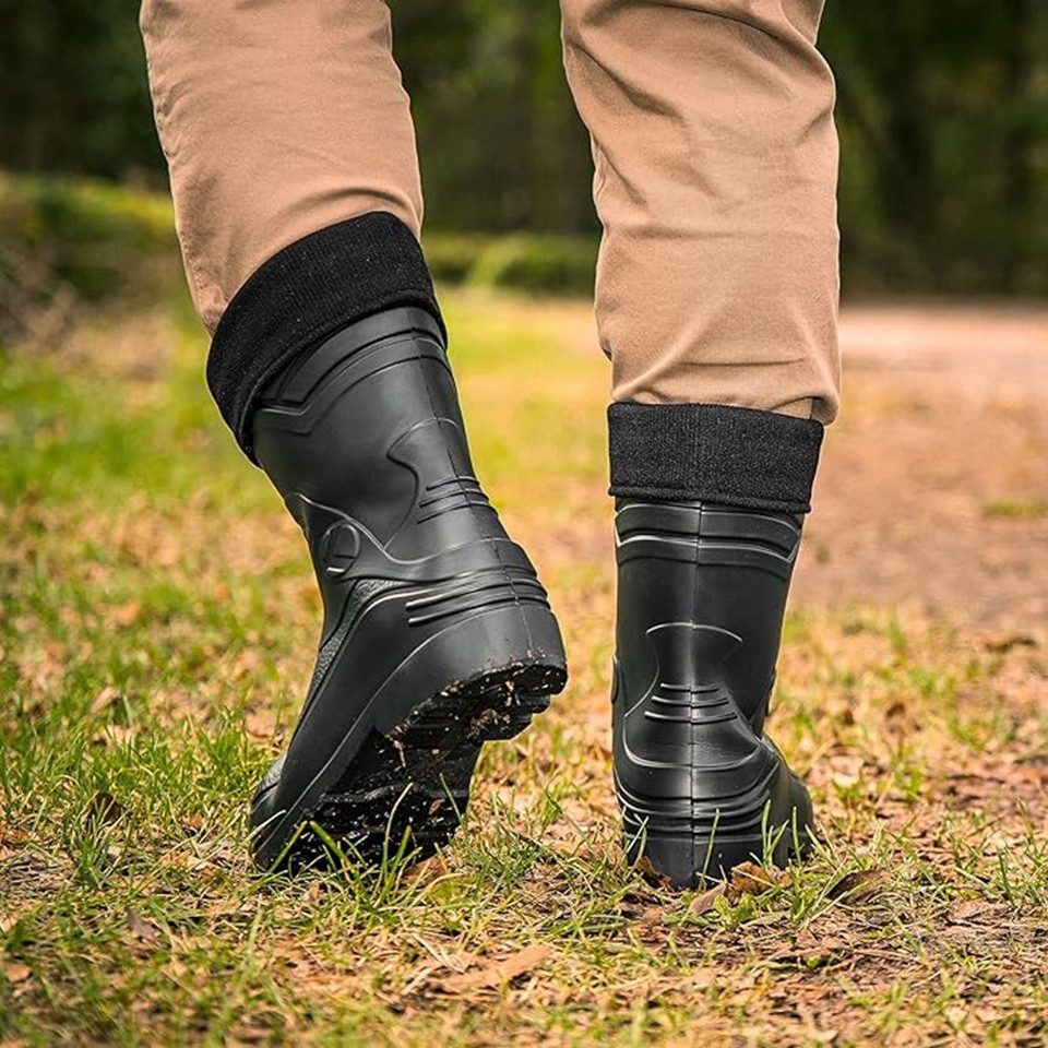 CLIMBR Leichte gefütterte Gummistiefel Herren EVA Thermo Winter Arbeit Gummistiefel