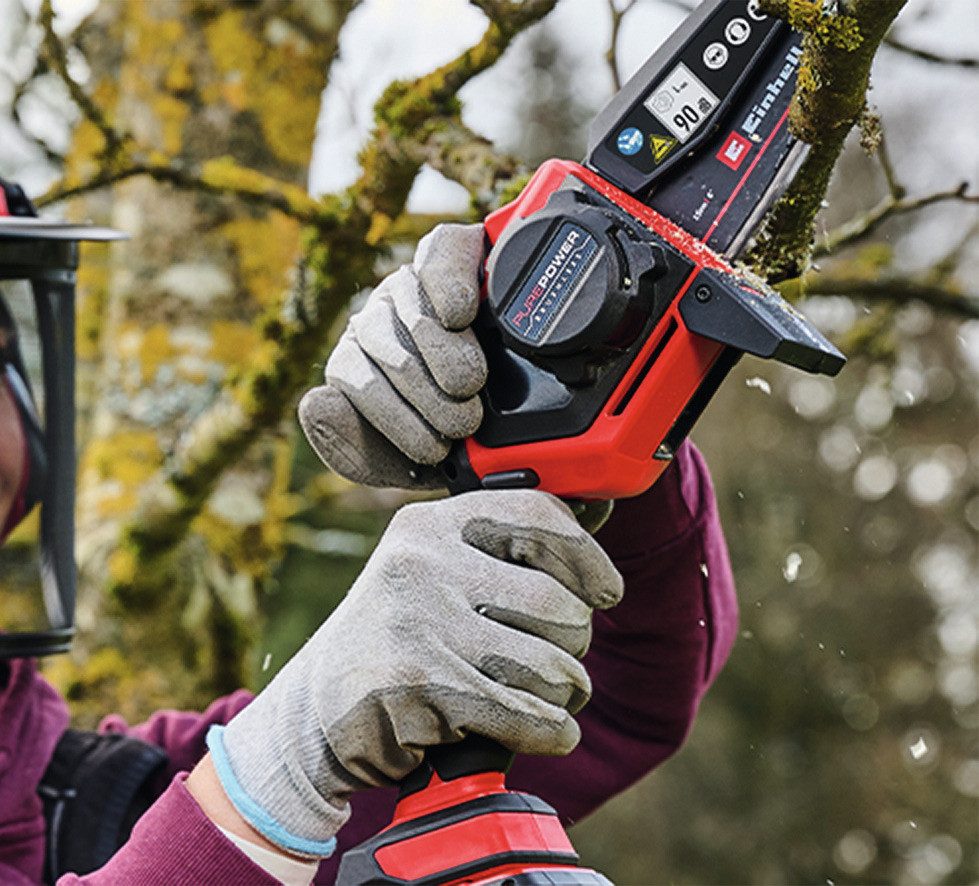 Einhell Akku-Kettensäge Power X-Change GE-PS 18/15 Li BL-Solo, 15,8 cm Schwertlänge, mit bürstenlosem Motor