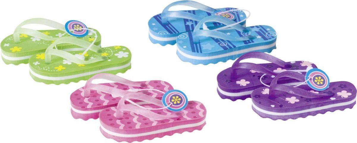 BRUNNEN Radiergummi Radierer FlipFlops 4x3cm farbig sortiert