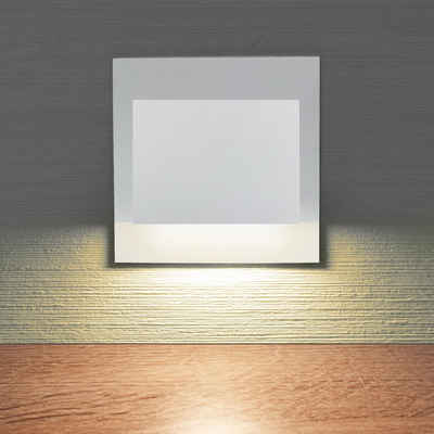 Maxkomfort LED Wandstrahler 6106, LED fest integriert, 3000K, Warmweiß, LED, Einbauleuchte, Wandeinbauleuchte, Wandleuchte, Treppenbeleuchtung, Stufenlicht, Einbauspots, Strahler, Lampe, Wandbeleuchtung, Nachtlicht, Stufenbeleuchtung, Stufen Licht