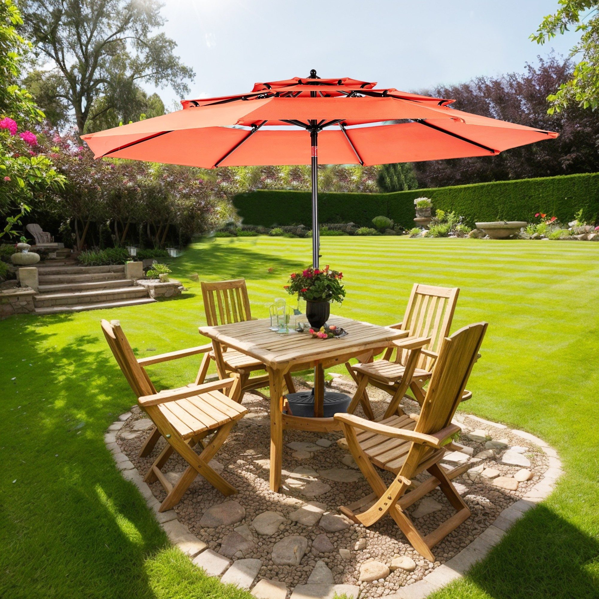 LVHOM Sonnenschirm (Modell B)294x294cm, Super winddicht, günstig online kaufen