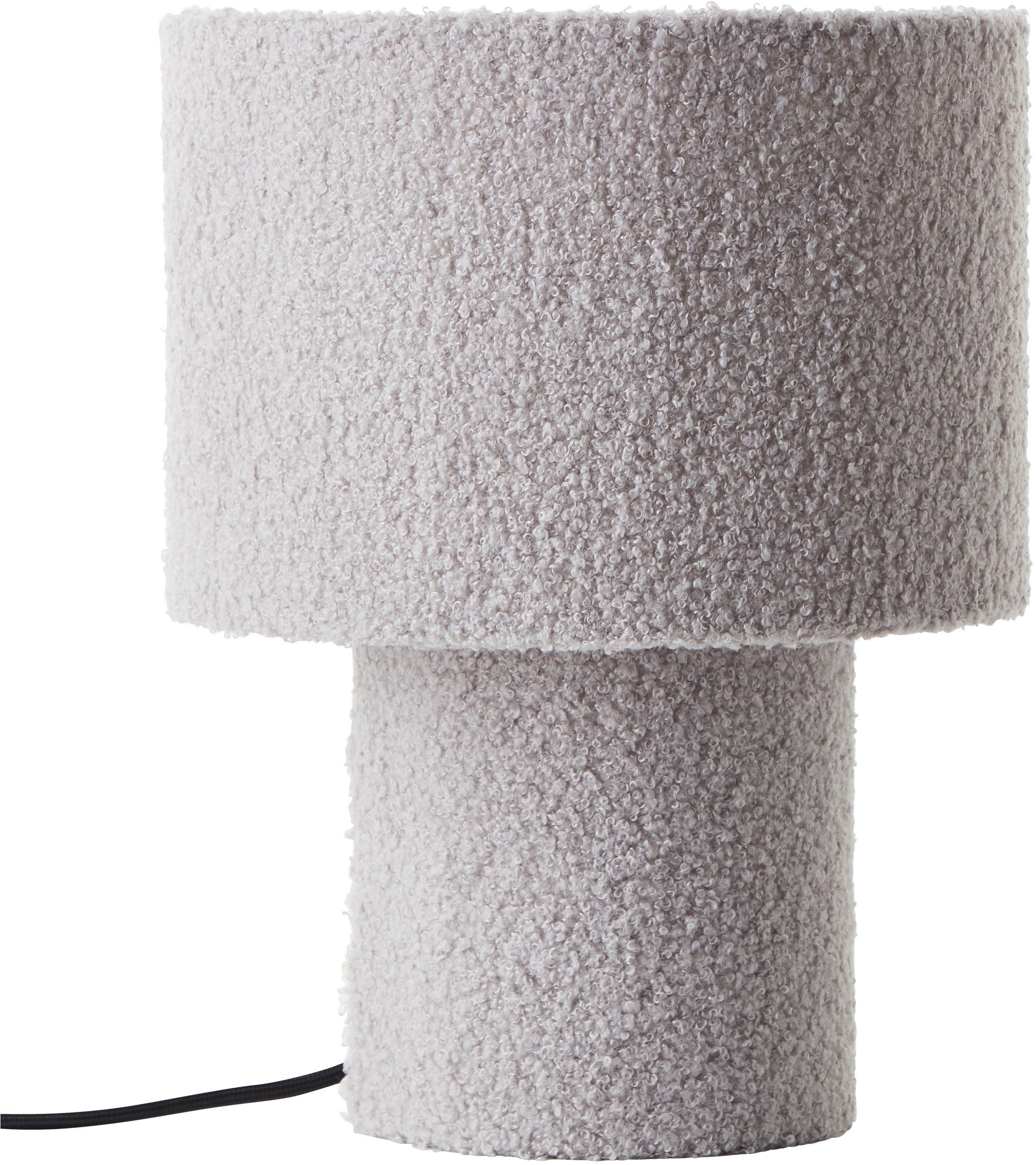 LeGer Home by Lena Gercke Tischleuchte Debora, ohne Leuchtmittel, Teddy-Stoff, Höhe 30 cm, Ø 23 cm, E27