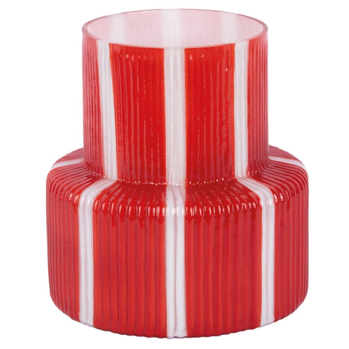 Present Time Dekovase Vase Rayado Retro Rot (19cm)