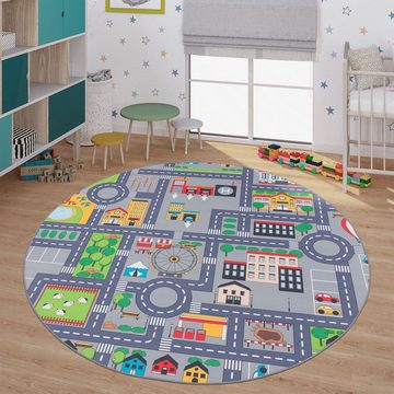 Kinderteppich Spielteppich Kinderzimmer Teppich Kinderteppich Auto Straßen, TT Home, Läufer, Höhe: 4 mm
