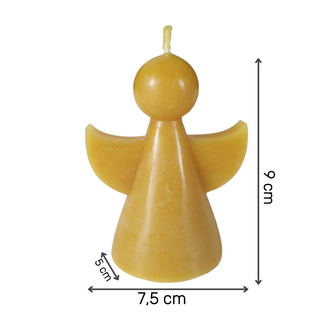 Aspinaworld Formkerze Engel Kerze 9 cm – Kerze aus Bienenwachs