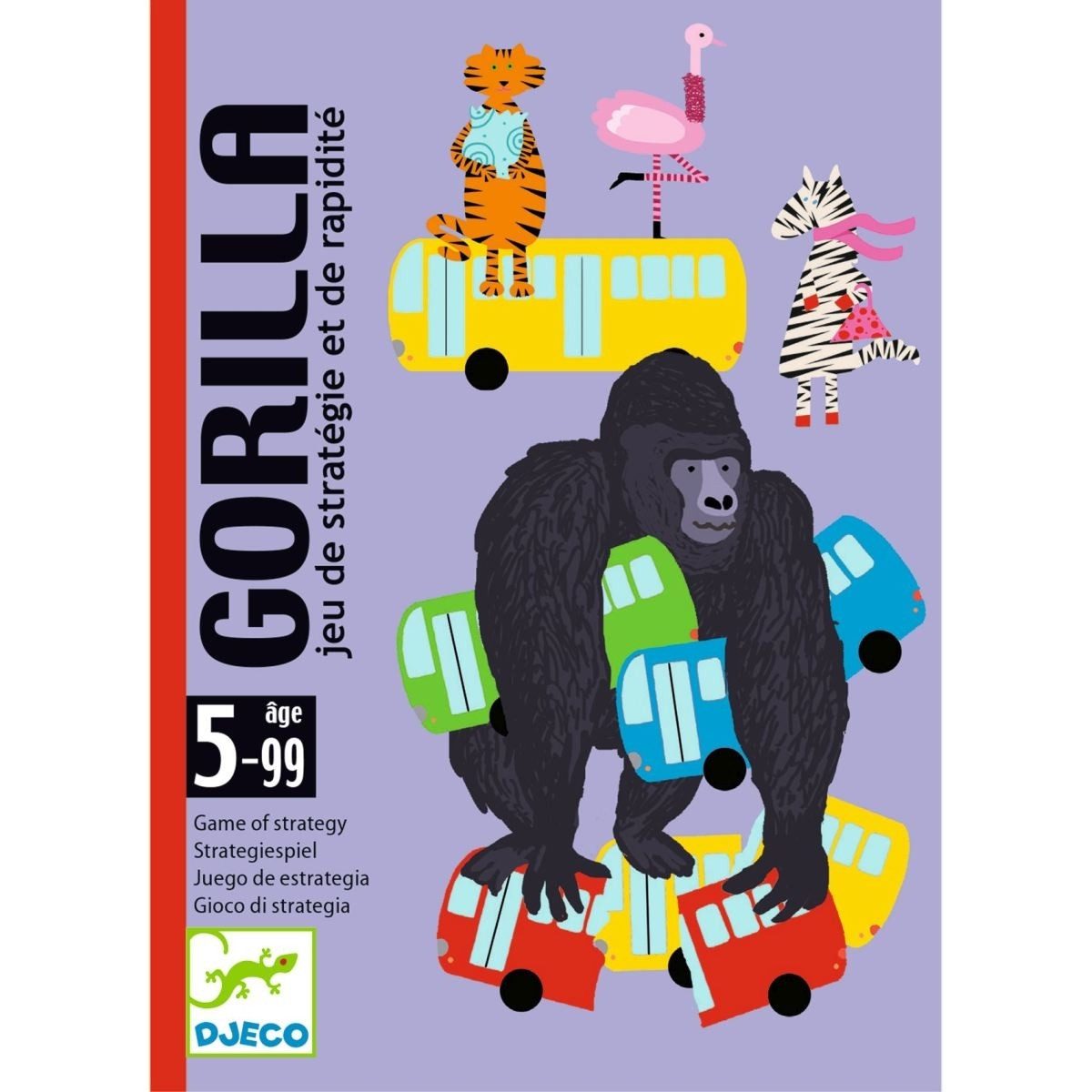 DJECO Spiel Gorilla Kartenspiel für Kinder ab 5 Taktik Tempo für die ganze Familie
