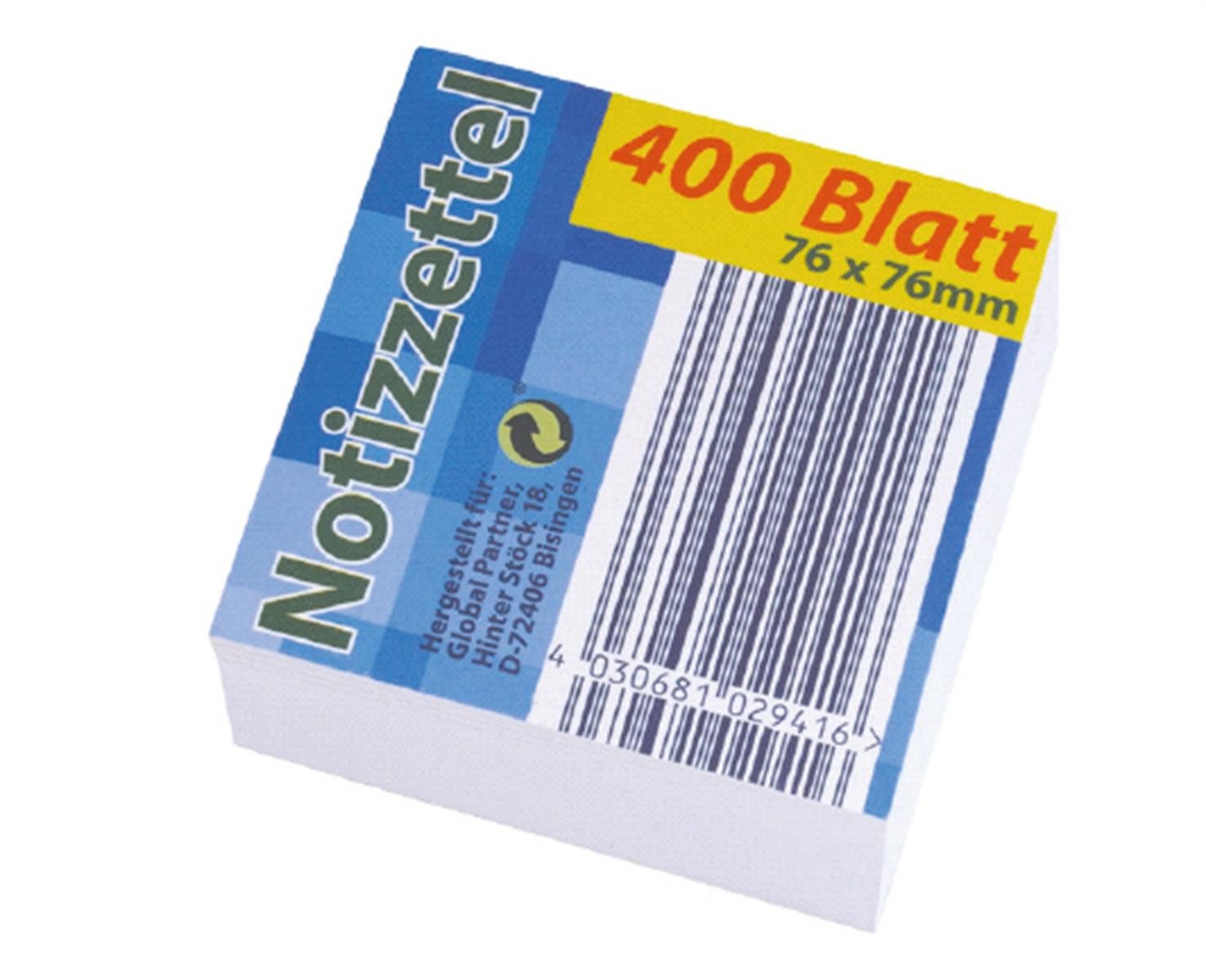Notizblock Notizzettelblock weiß 100 Blatt, Notizblock Schreibblock Merkzettel Notizpapier Zettelblock
