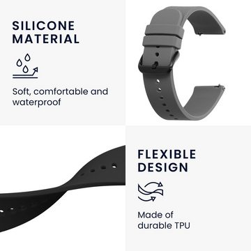 kwmobile Uhrenarmband 2x Sportarmband für 22mm Smartwatch Strap (Universal), Armband TPU Silikon Set Fitnesstracker