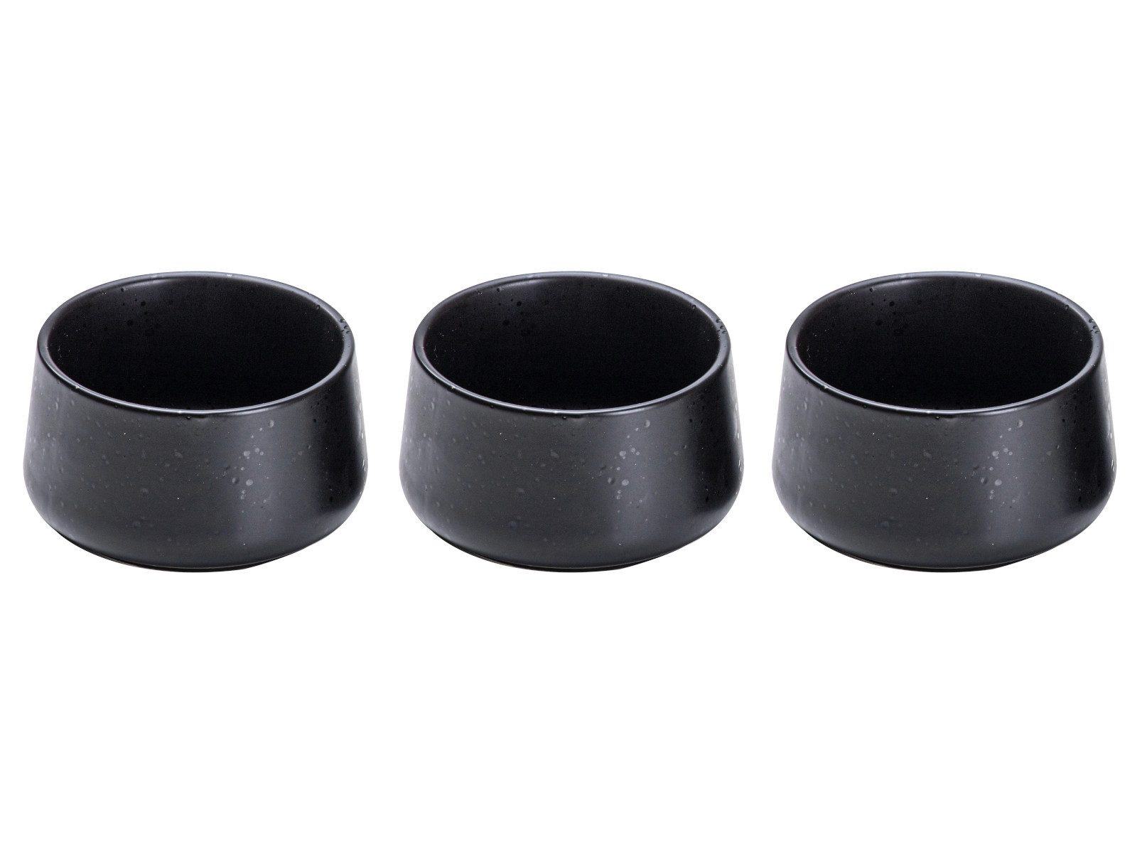 Ladelle Servierschüssel ELEMENTS Schalenset mittel onyx Set3, Steinzeug, (Schüsseln & Schalen), Elements Onyx Mid 3pk Bowl Set 9.4x9.4x5.5cm